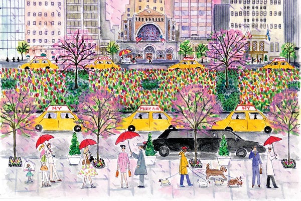 Hidden Pictures: Park Avenue Spring by Michael Storrings