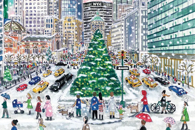 Park Avenue Winter by Michael Storrings wall art