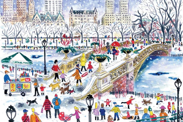 City Parks: Bow Bridge by Michael Storrings