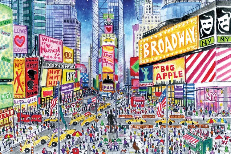 Times Square by Michael Storrings wall art