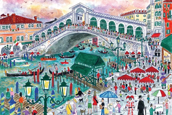 Umbrellas: Venice by Michael Storrings