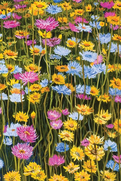 Marina Strijakova: Wall Of Flowers by Marina Strijakova