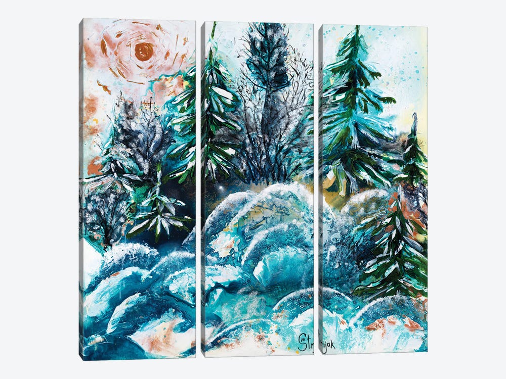 Emerald Winter by Marina Strijakova 3-piece Canvas Art