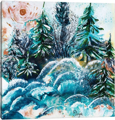 Emerald Winter Canvas Art Print