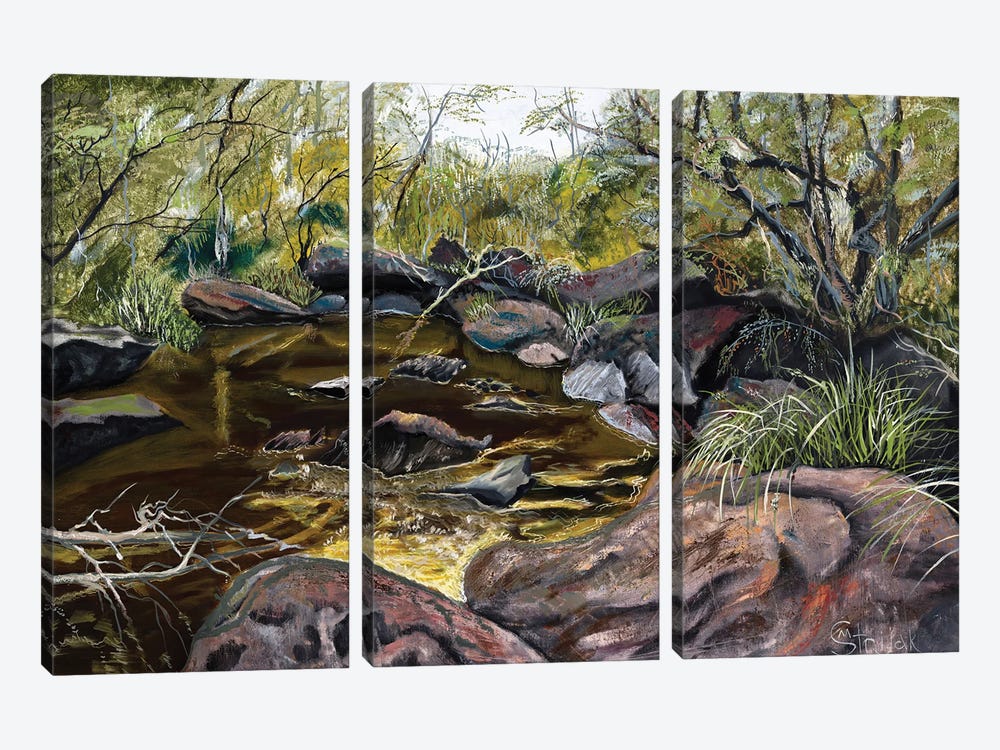 Georges River Summer by Marina Strijakova 3-piece Canvas Art Print