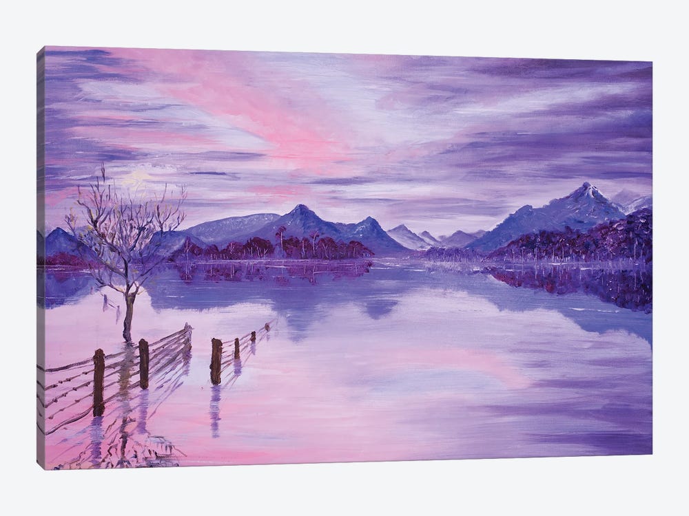 Sunset On The Lake by Marina Strijakova 1-piece Canvas Art Print