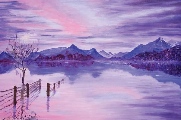 Marina Strijakova: Sunset On The Lake by Marina Strijakova