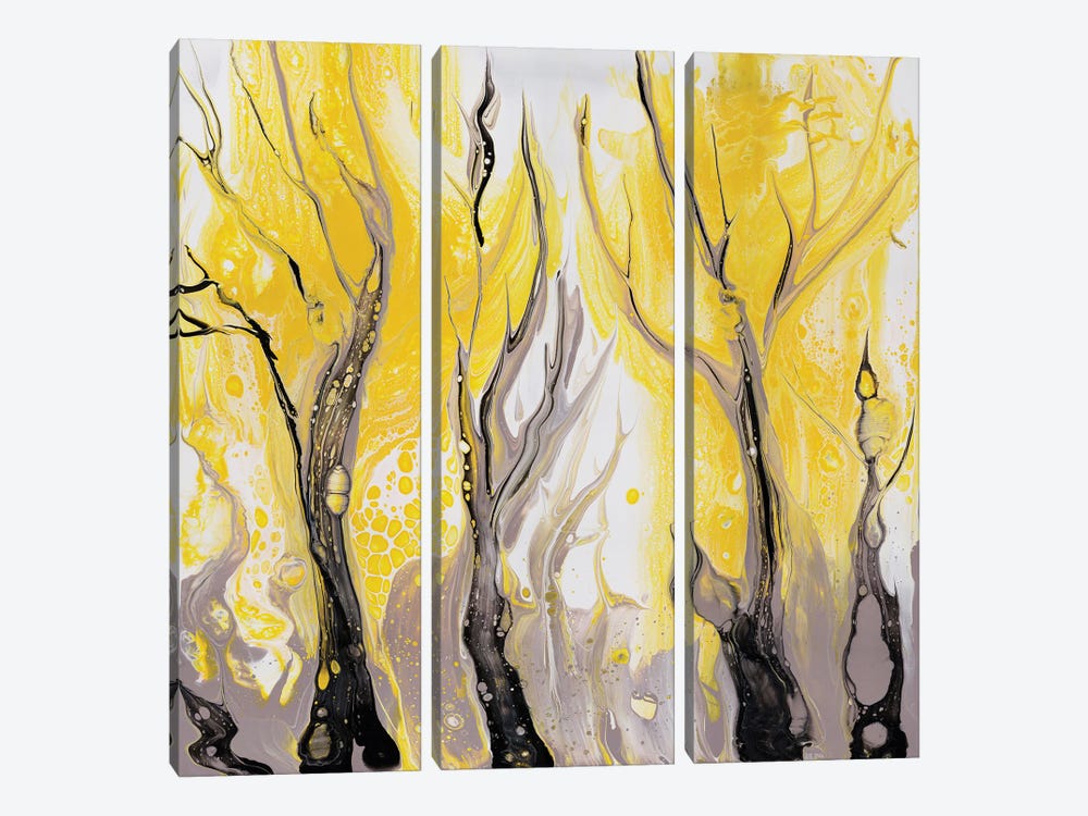Intense Yellow by Marina Strijakova 3-piece Canvas Wall Art