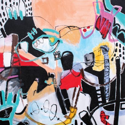 Where The Treasure Is Hidden by Misako Chida framed canvas print