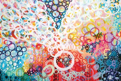 Dots And Circles X by Misako Chida framed canvas print