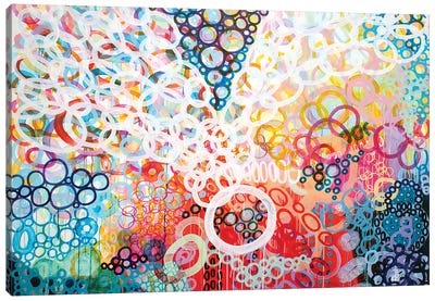 Dots And Circles X Canvas Art Print - Misako Chida