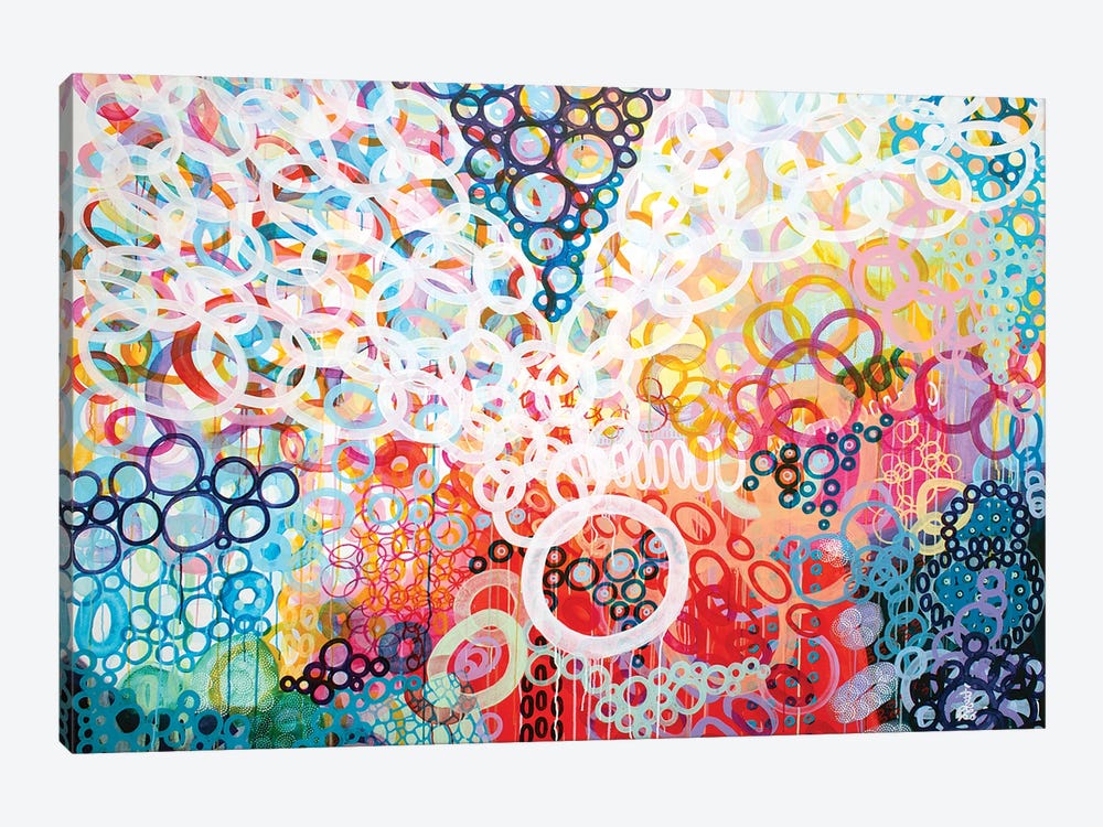 Dots And Circles X by Misako Chida 1-piece Canvas Print