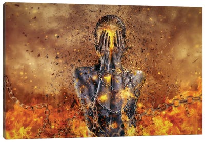 Through Ashes Rise Canvas Art Print - Mental Health Awareness