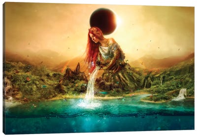 Fountain Of Eternity Canvas Art Print - Surrealism Art