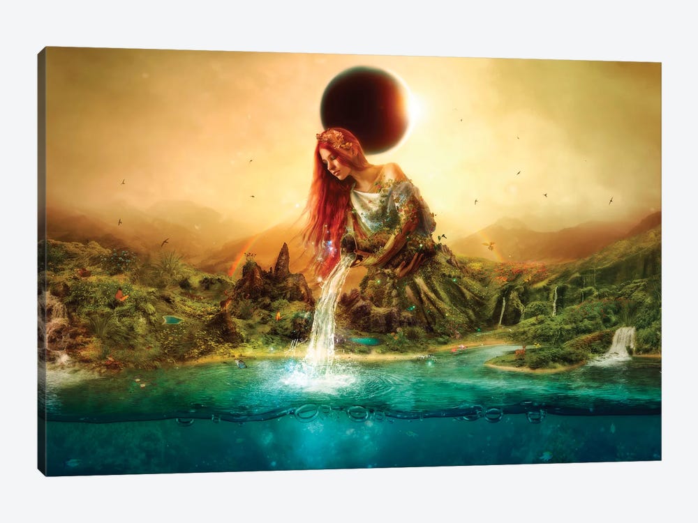 Fountain Of Eternity by Mario Sanchez Nevado 1-piece Canvas Art Print