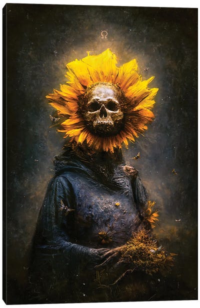 Tempus Fugit Canvas Art Print - Sunflower Art