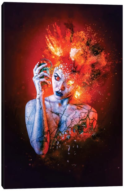 Wrath - Seven Deadly Sins Canvas Art Print - Art by Hispanic & Latin American Artists