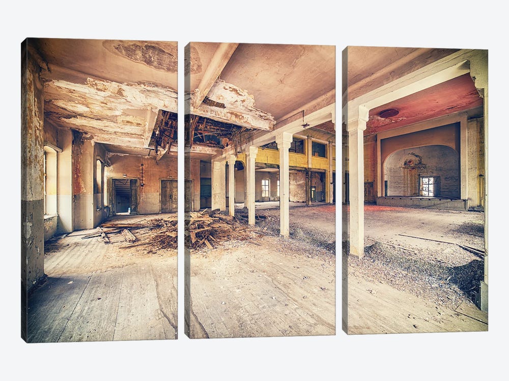 Abandoned Theater by Michael Schwan 3-piece Art Print