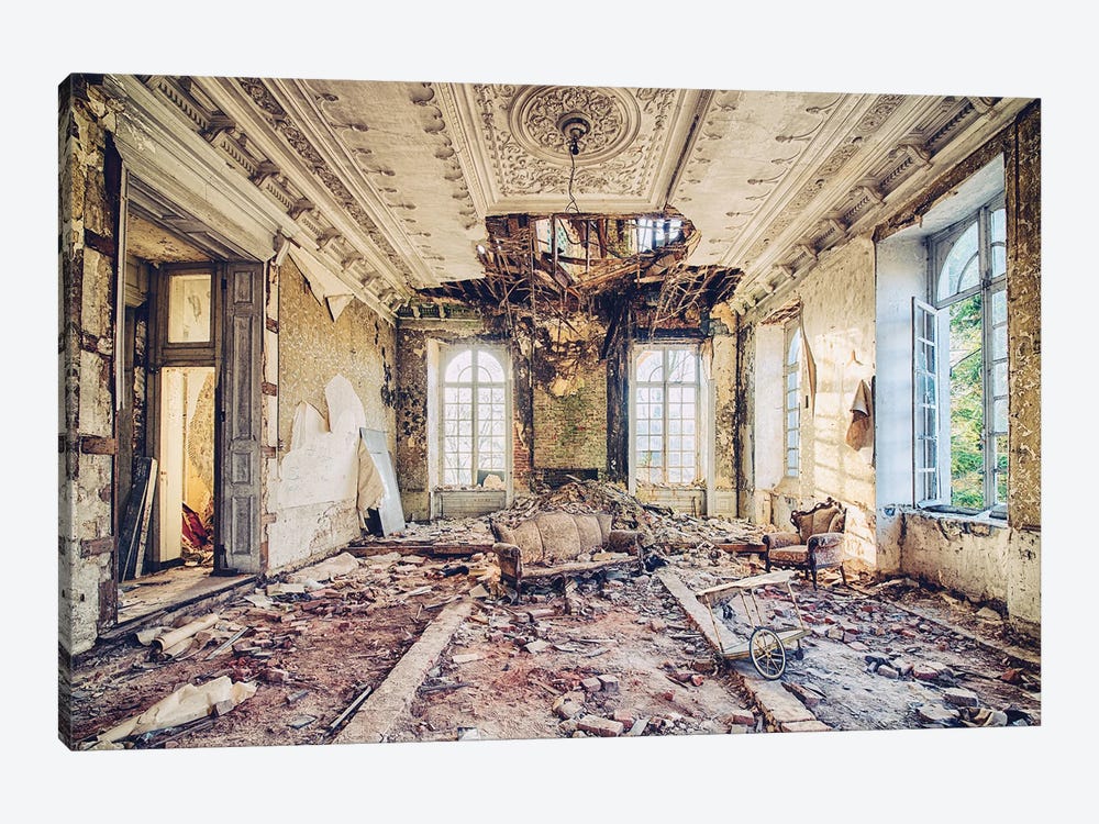 Abandoned Victorian Living Room by Michael Schwan 1-piece Canvas Artwork