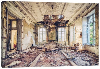Abandoned Victorian Living Room Canvas Art Print - Michael Schwan