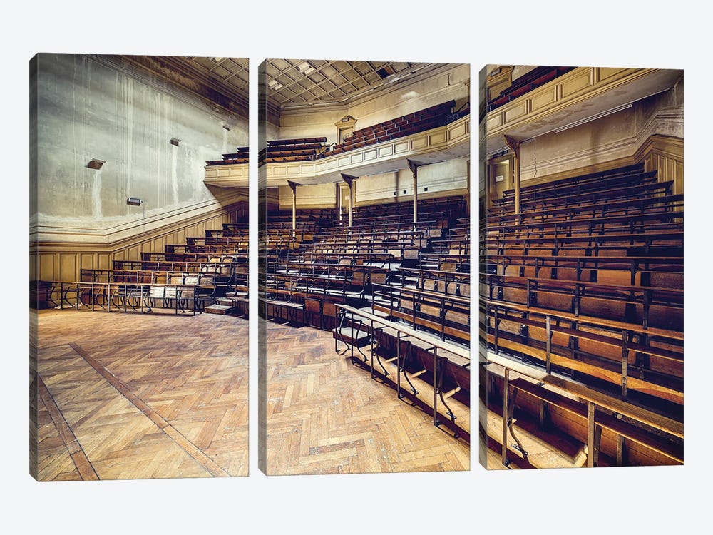 Empty Lecture Hall by Michael Schwan 3-piece Canvas Art Print