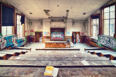 Graffiti Lecture Hall by Michael Schwan art print