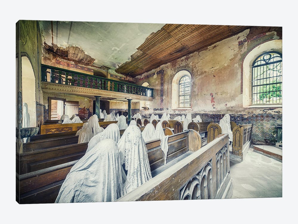 Haunted Church Pews by Michael Schwan 1-piece Art Print