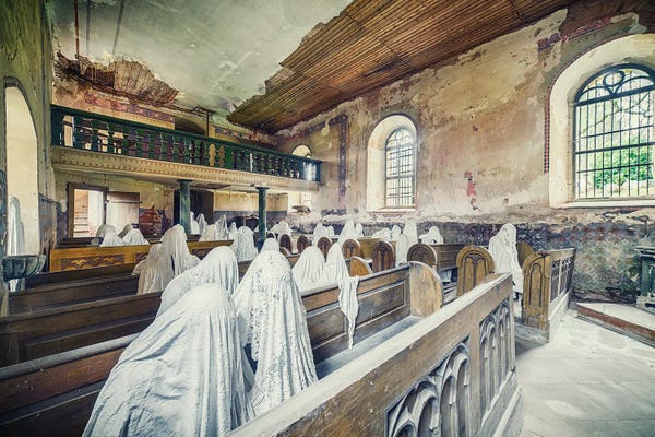 Dereliction: Haunted Church Pews by Michael Schwan