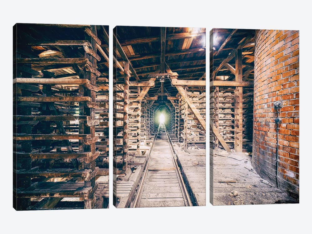Light At The End Of The Tunnel by Michael Schwan 3-piece Canvas Wall Art