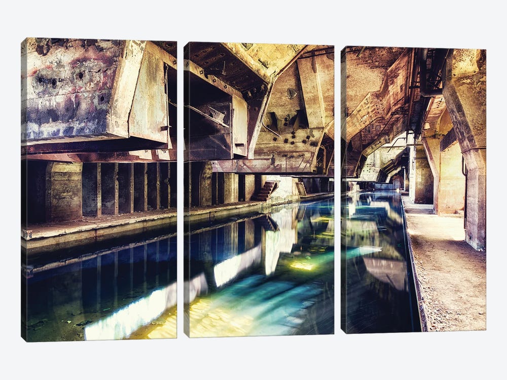 Old Sewer by Michael Schwan 3-piece Canvas Print