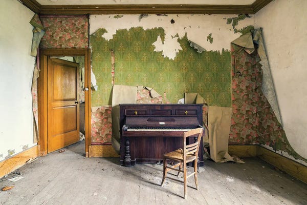 Dereliction: Piano Man by Michael Schwan