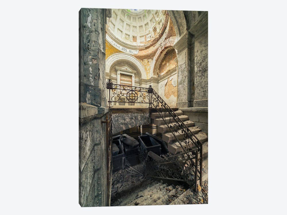 Stairs Down To The Basement by Michael Schwan 1-piece Canvas Wall Art