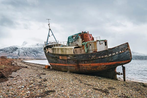 Michael Schwan: Old Fishing Trawler by Michael Schwan