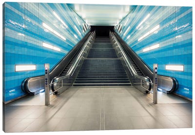 Hamburg - Subway - Hafen City Canvas Art Print - Stairs & Staircases