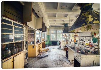 Abandoned Lab Canvas Art Print - Michael Schwan