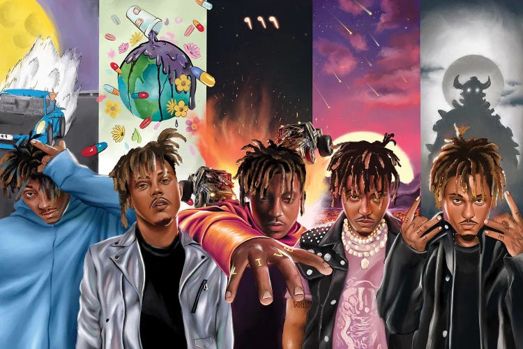 Evolution Of Juice Wrld by Leon Msipa wall art