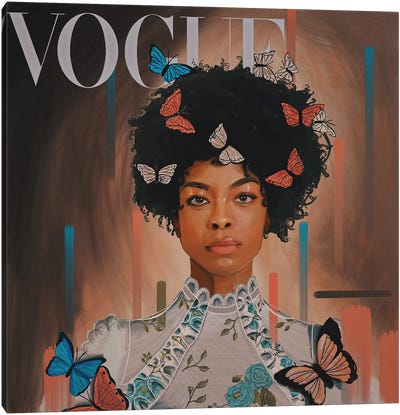 Vogue Portrait Canvas Art Print - Leon Msipa