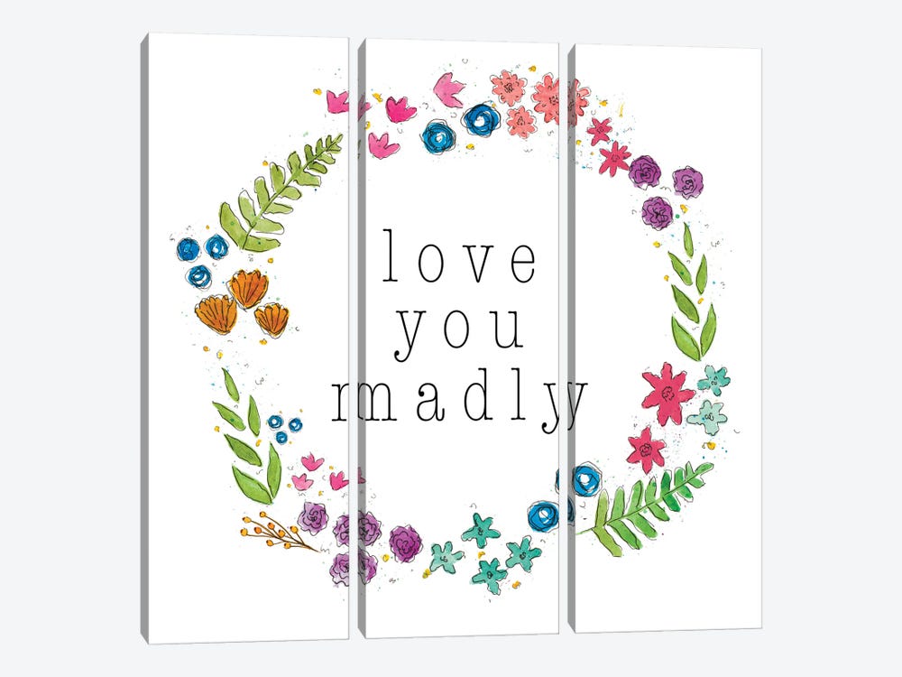 Love You Madly by Melanie Torres 3-piece Canvas Wall Art