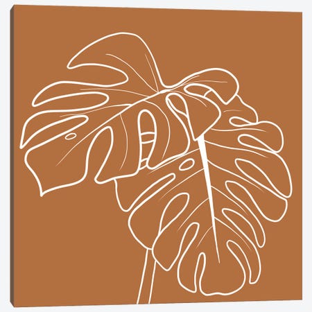 Terracotta Palms Square Canvas Print #MTE6} by Melanie Torres Canvas Art