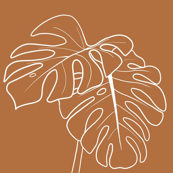 Monsteras: Terracotta Palms Square by Melanie Torres