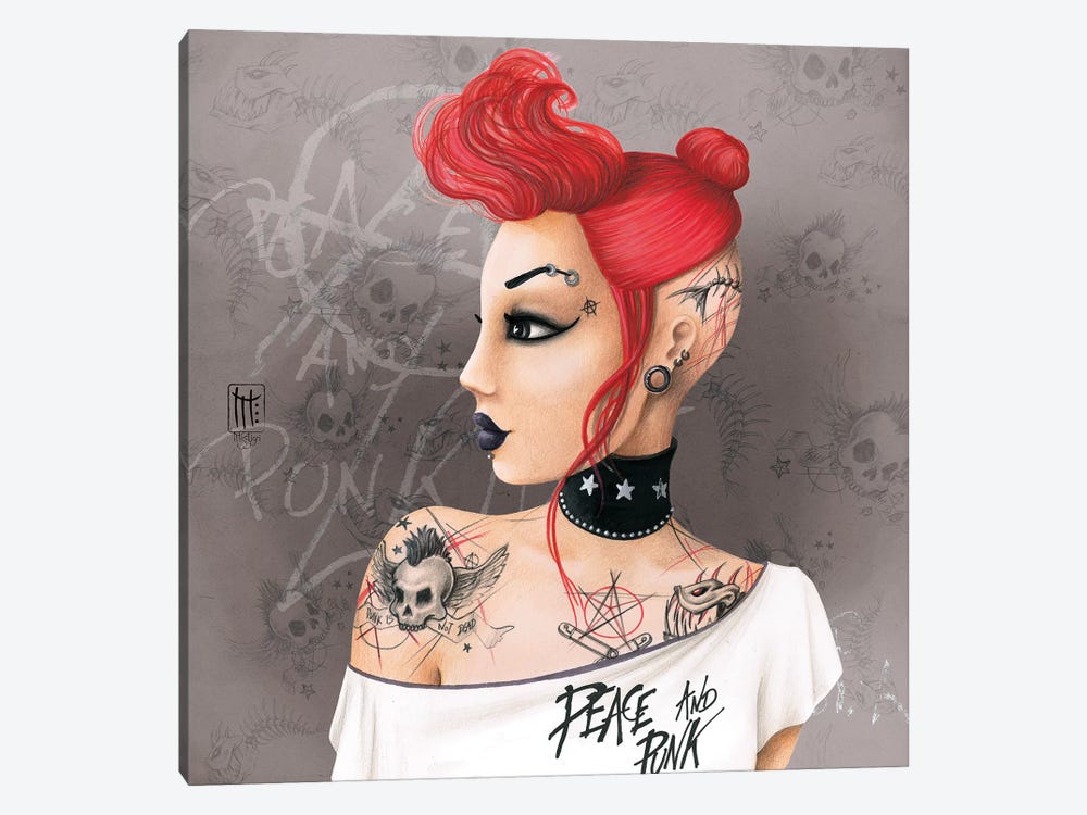 Fond Punk by Misstigri 1-piece Canvas Art