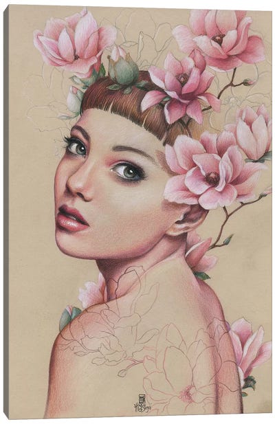 Magnolias Canvas Art Print - Misstigri