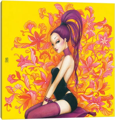 Miss Yellow Canvas Art Print - Misstigri
