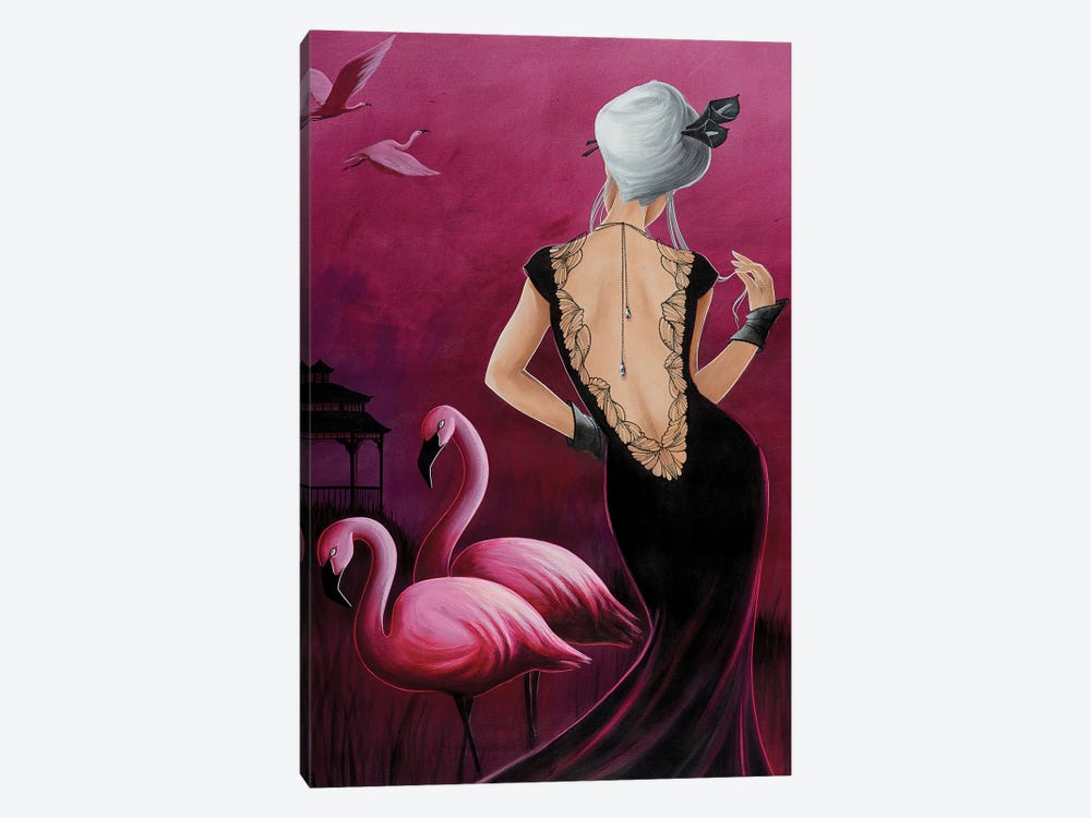 Pink Flamingo by Misstigri 1-piece Canvas Artwork