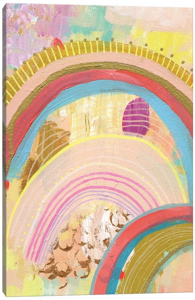 Neon Dreams Canvas Art Print - Rainbow Art