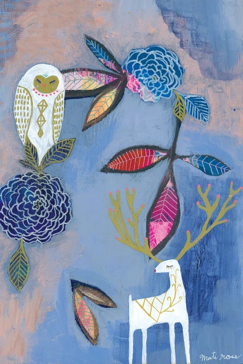 Owl & Deer by Mati Rose wall art