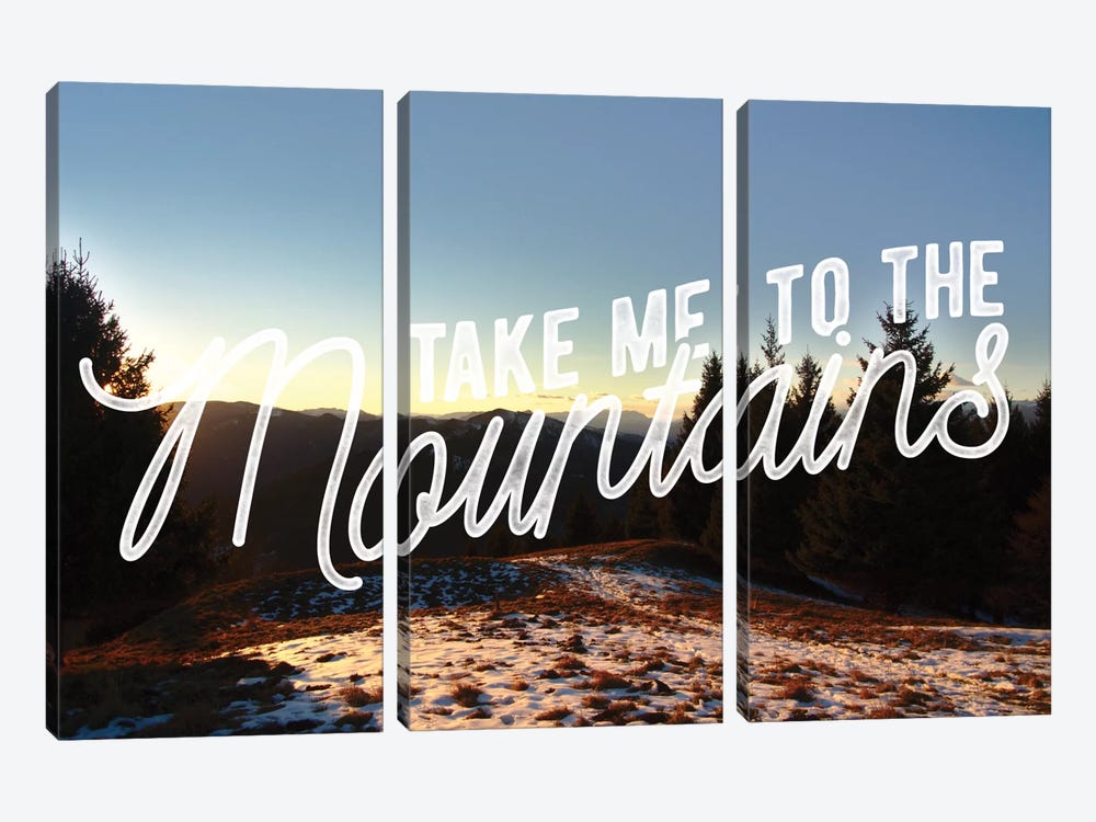 Take Me to the Mountains by 5by5collective 3-piece Canvas Artwork