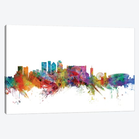 Cape Town, South Africa Skyline Canvas Print #MTO1003} by Michael Tompsett Canvas Wall Art