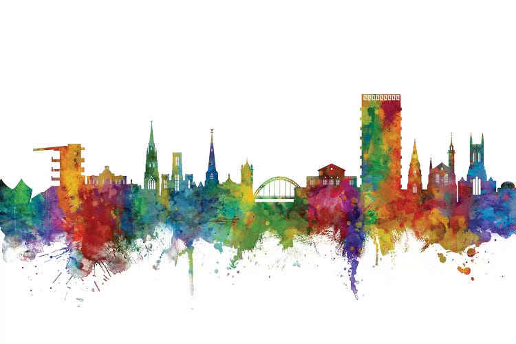 Rainbow Blend Cheltenham, England Skyline by Michael Tompsett wall art