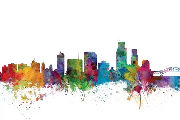 Corpus Christi: Rainbow Blend Corpus Christi, Texas Skyline by Michael Tompsett